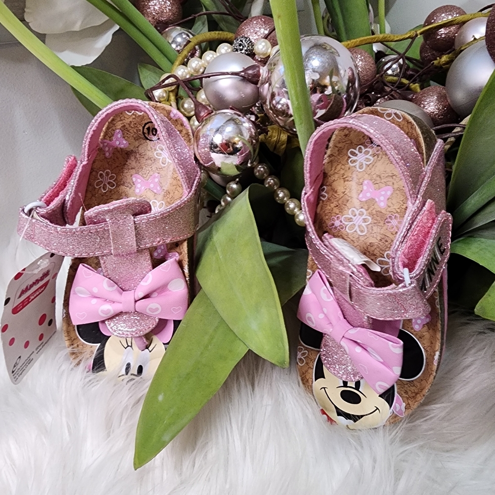Minnie Mouse Disney Girls Strappy Sandal size10 new